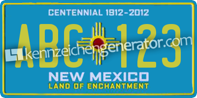 Kennzeichen New Mexico USA